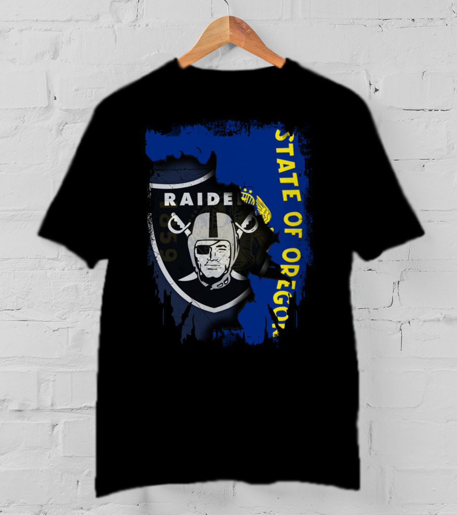 State Of Oregon Raiders Shield Emblem T-Shirt