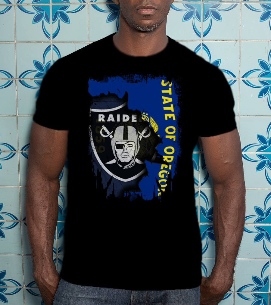State Of Oregon Raiders Shield Emblem T-Shirt