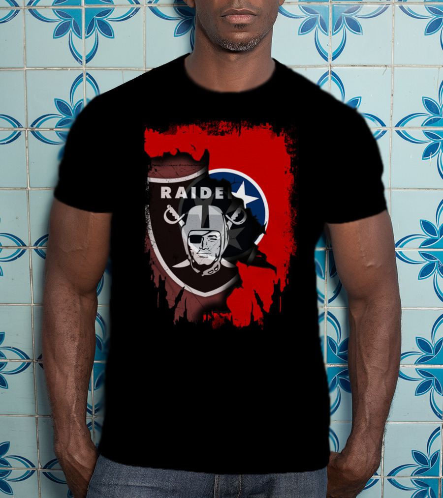 Raiders And Tennessee United With Iconic Helmets And Stars T-Shirt