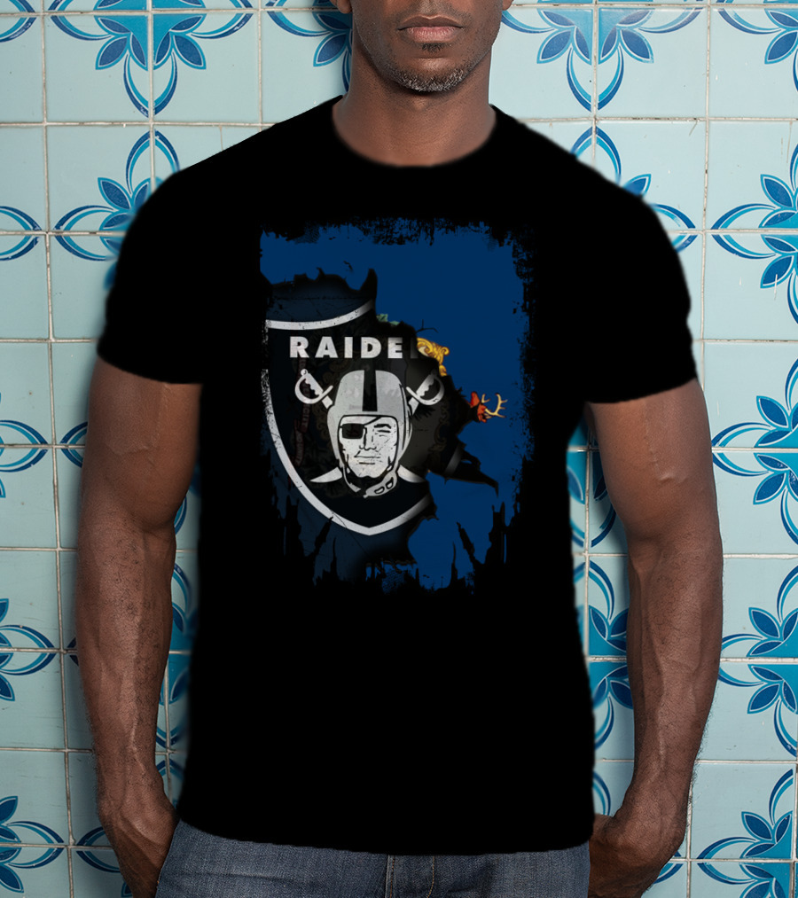 Together Vermont With Raiders Shield Logo Overlay T-Shirt