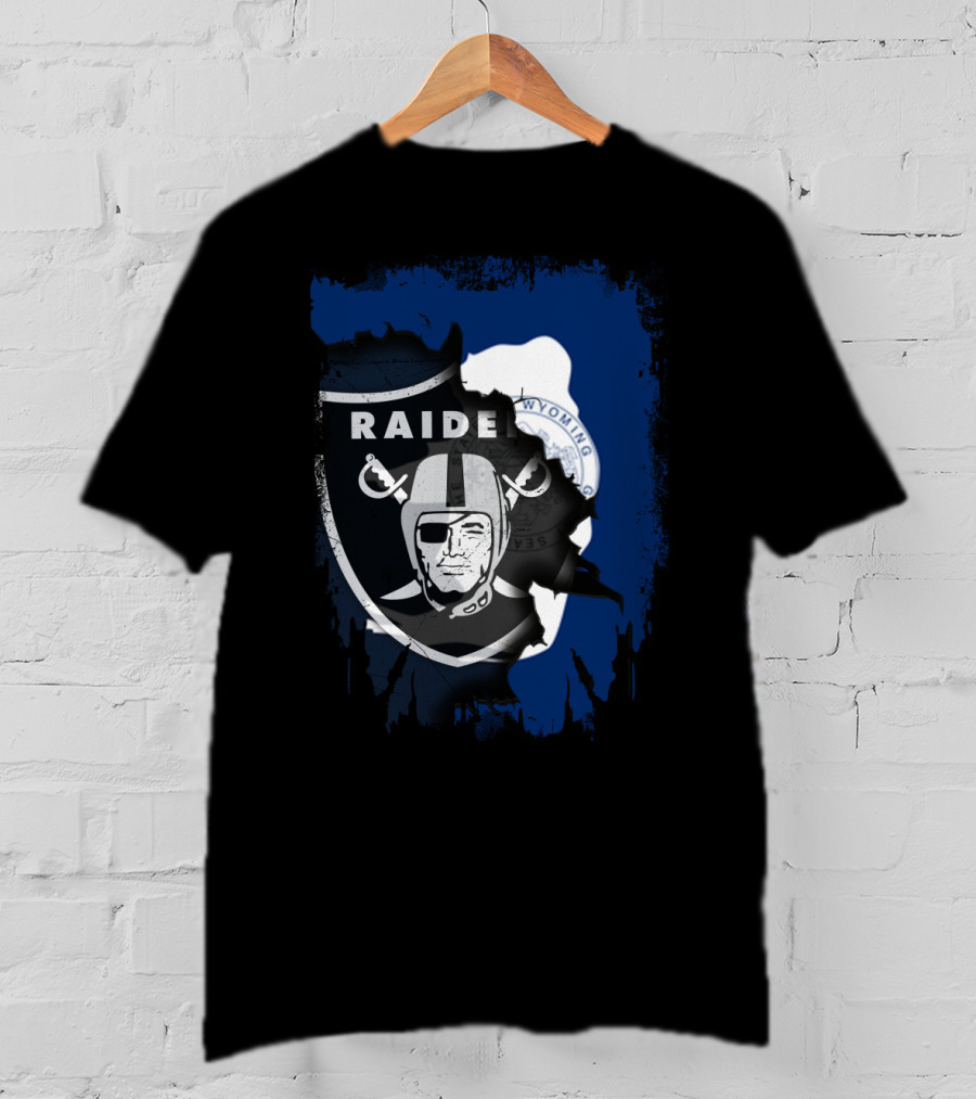 Wyoming Raiders Emblem Fusion With Bison T-Shirt