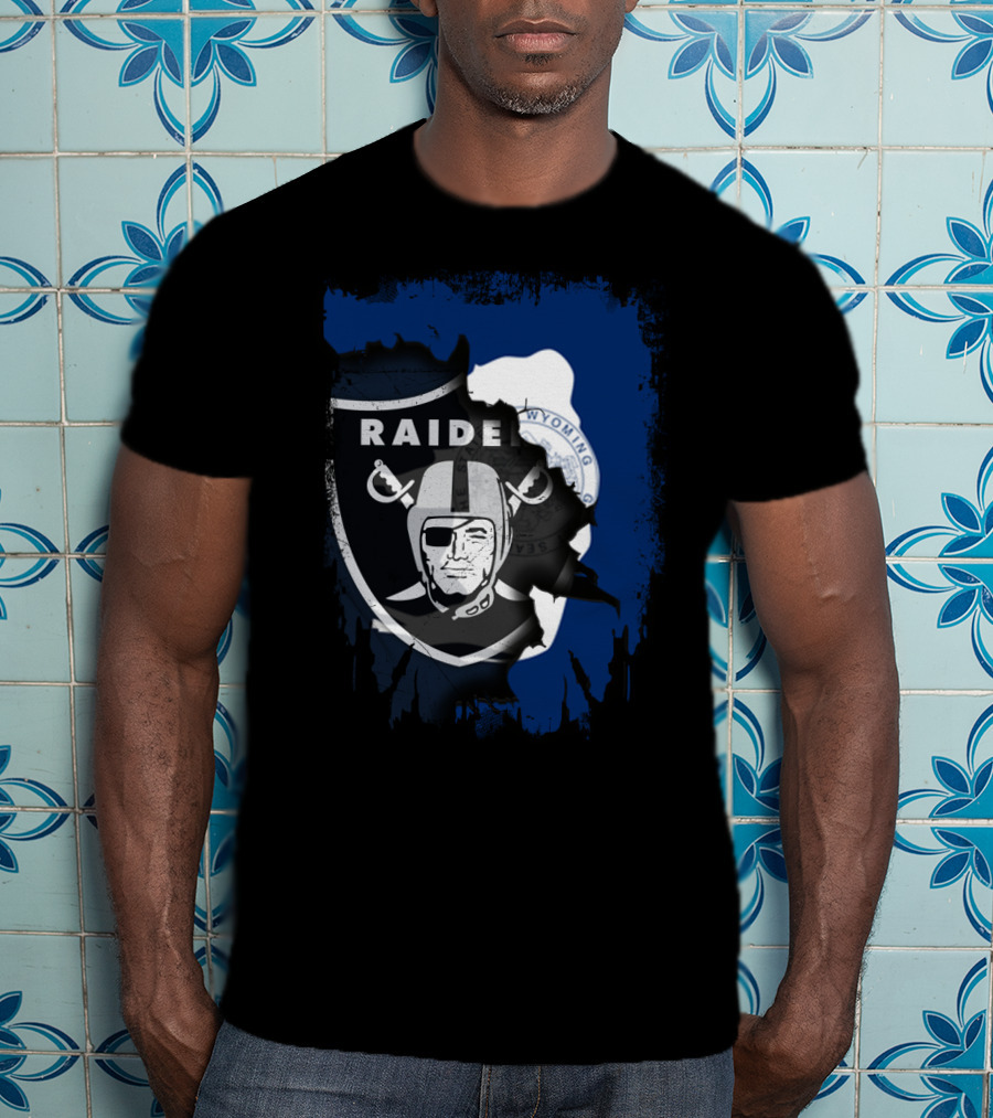 Wyoming Raiders Emblem Fusion With Bison T-Shirt