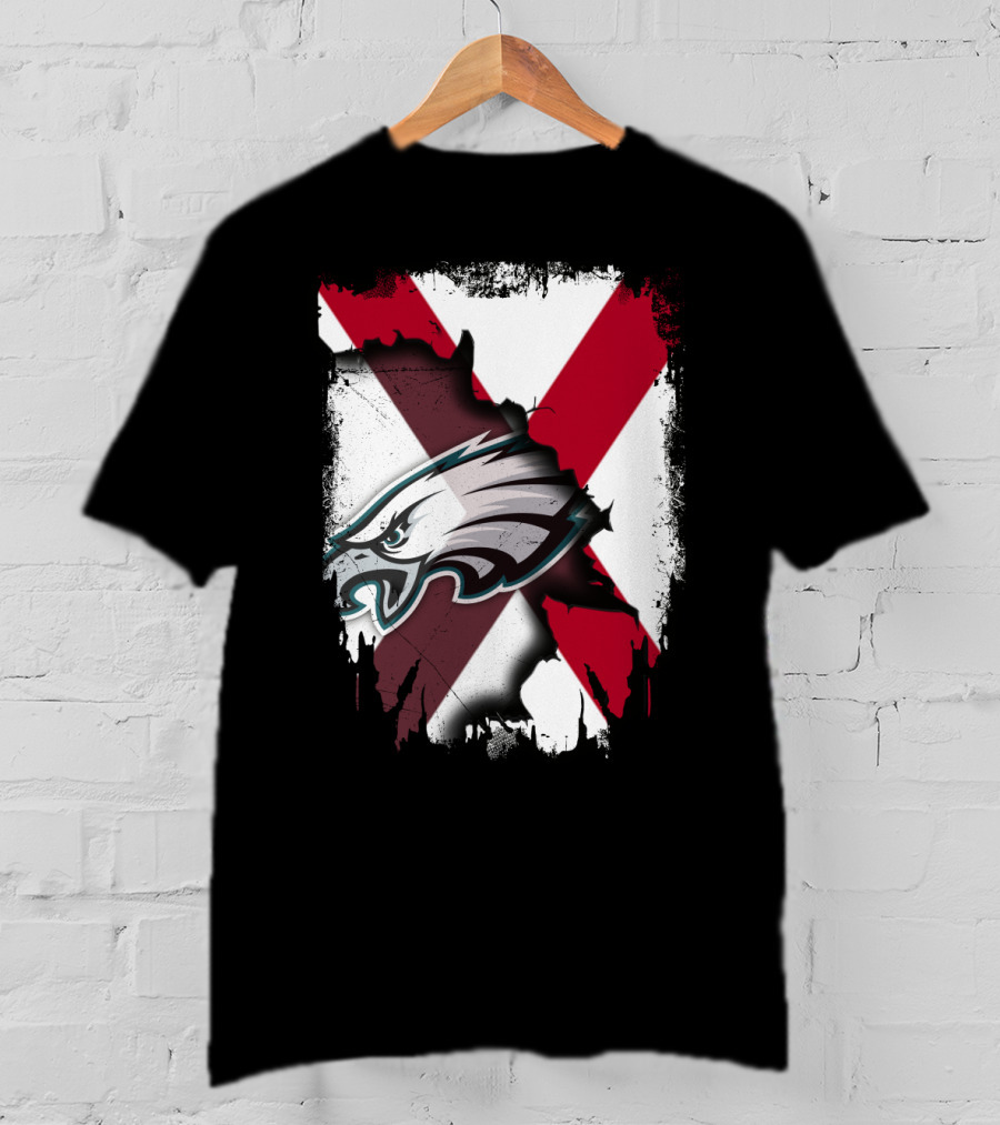 Together Alabama Eagles Flag Badge T-Shirt