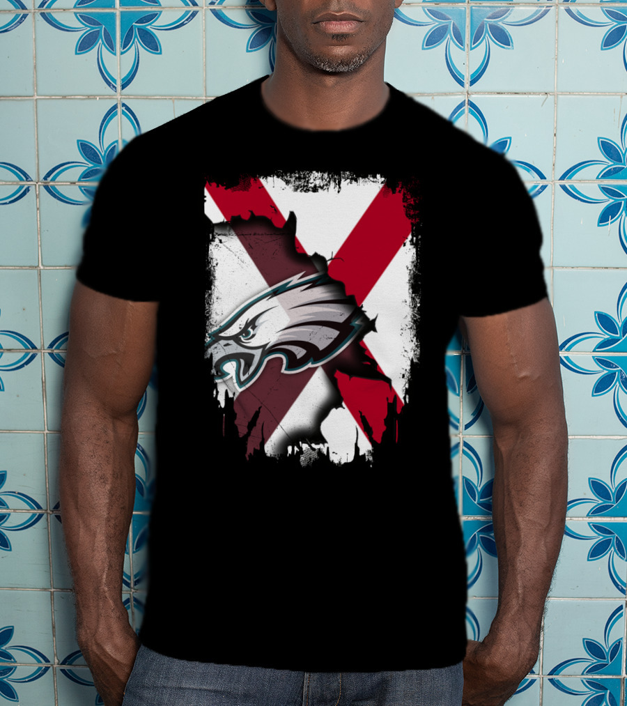 Together Alabama Eagles Flag Badge T-Shirt