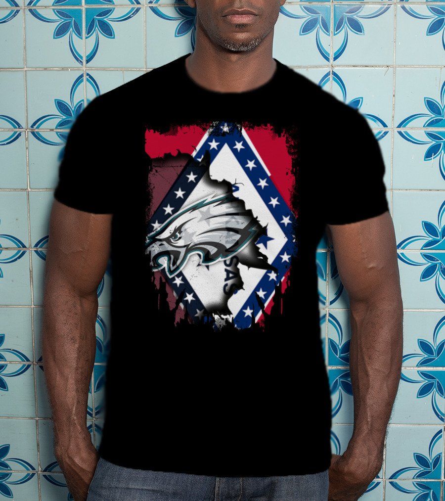 Together Arkansas Eagles Flag Fusion T-Shirt