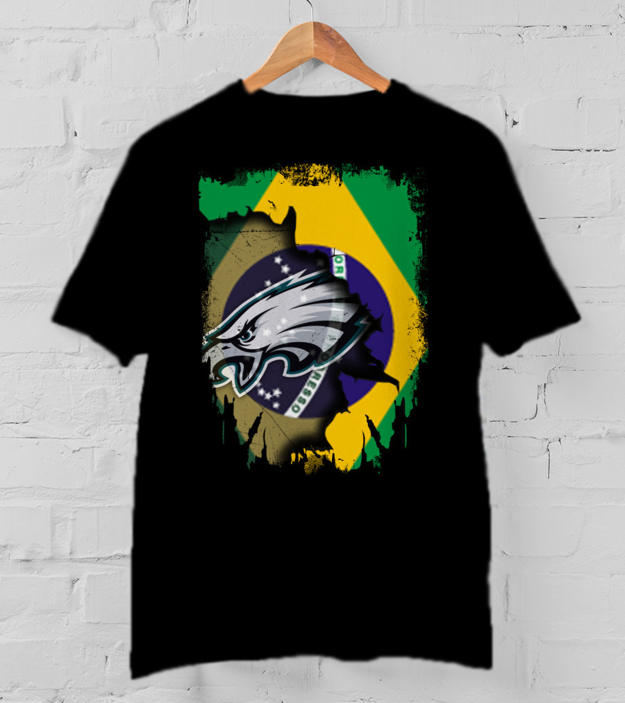 Together Brazil Philadelphia Eagles Fusion T-Shirt