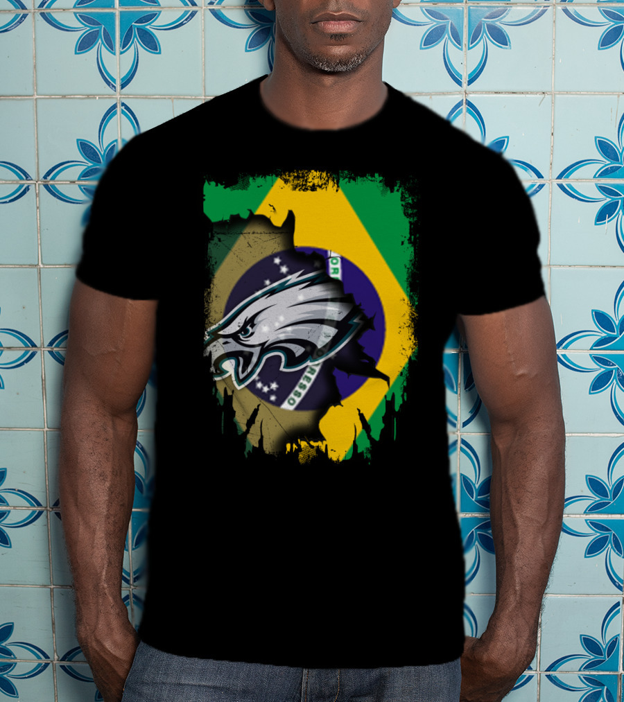 Together Brazil Philadelphia Eagles Fusion T-Shirt