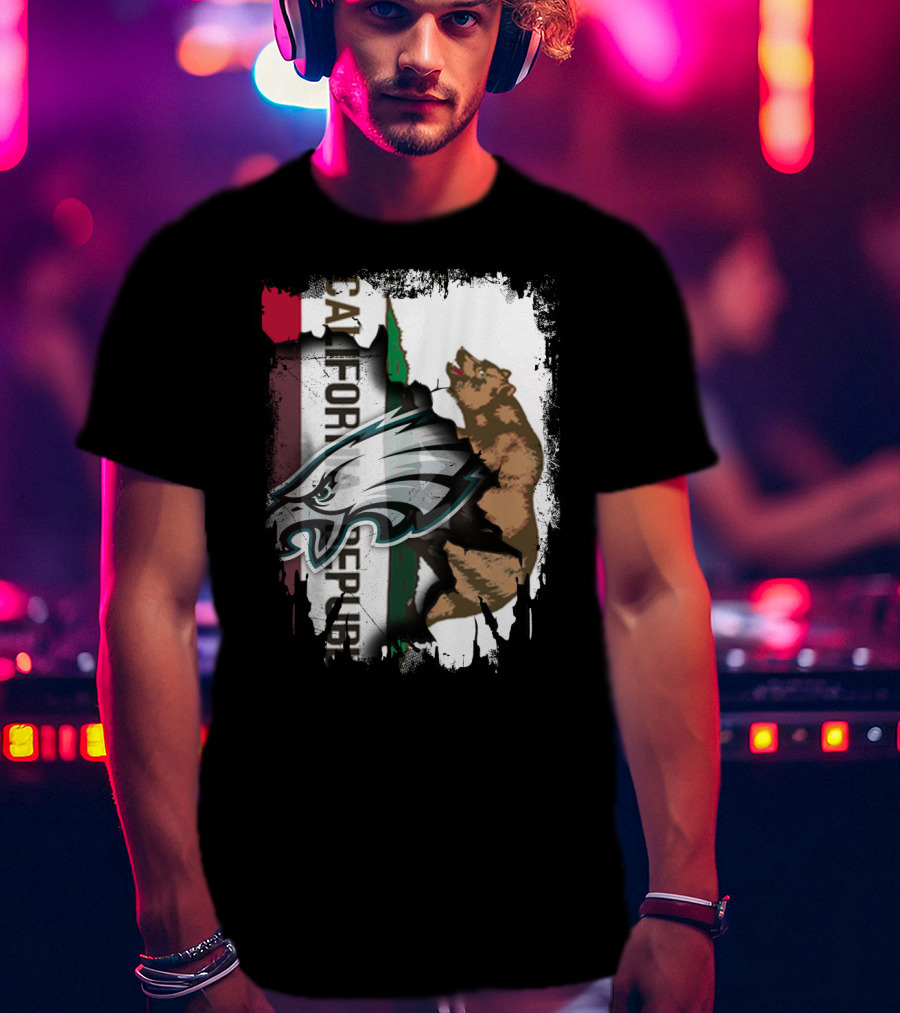 California Republic With Eagles T-Shirt