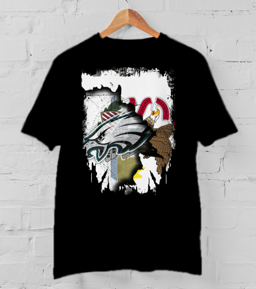 Together Illinois With Philadelphia Eagles Logo And State Flag Elements T-Shirt