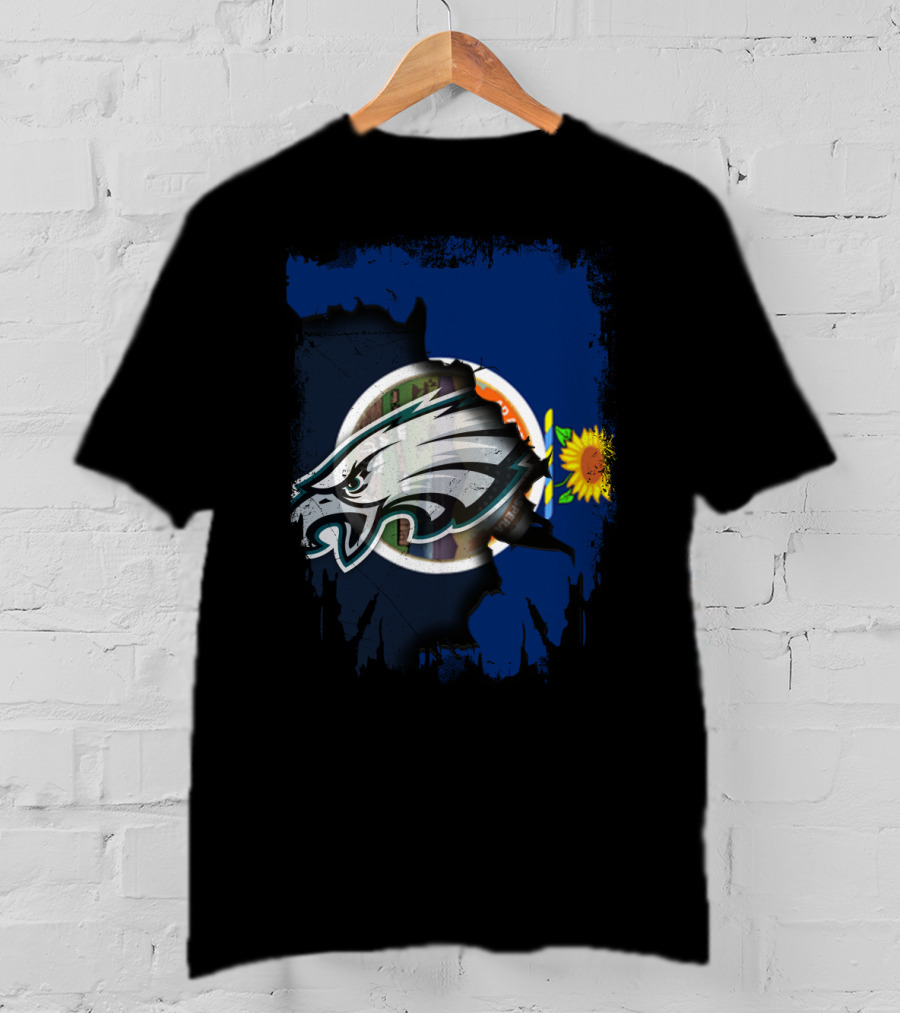 Together Kansas Philadelphia Eagles Sunflower State Pride T-Shirt