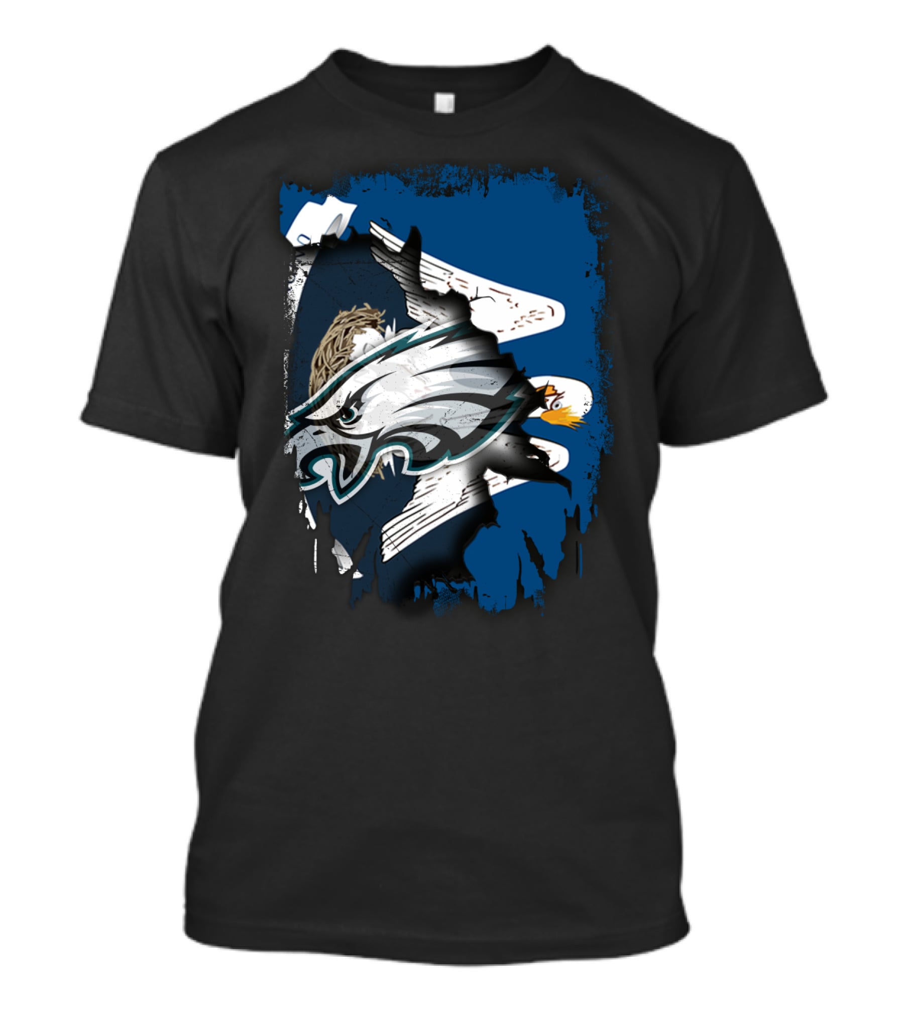 Philadelphia Eagles Together Louisiana Flag Fusion T-Shirt
