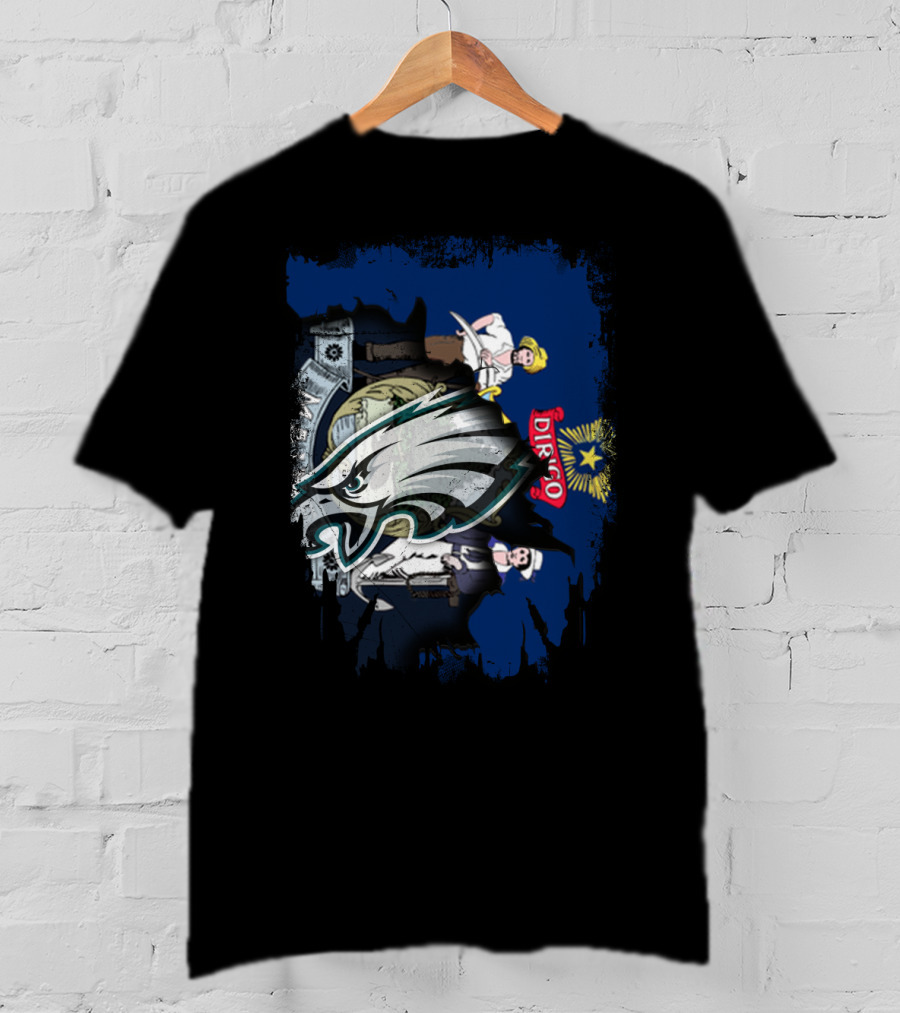 Maine Dirigo Flag Eagle Logo Fusion T-Shirt