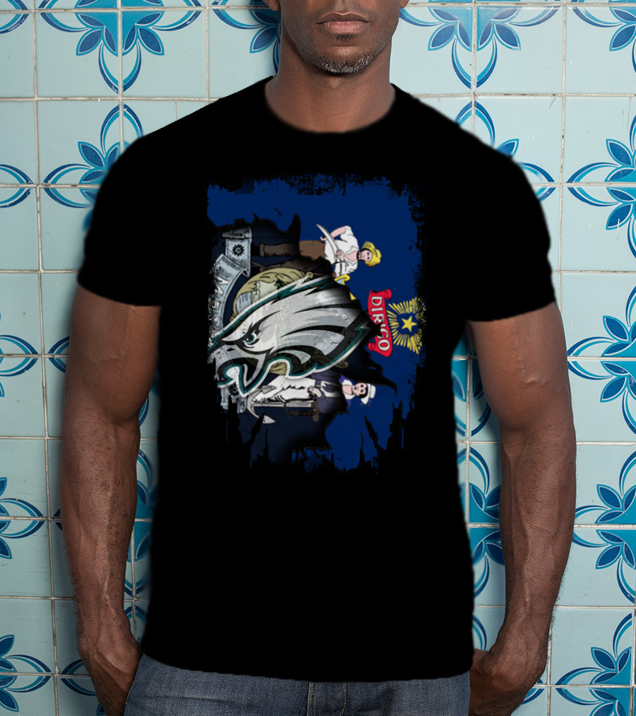 Maine Dirigo Flag Eagle Logo Fusion T-Shirt