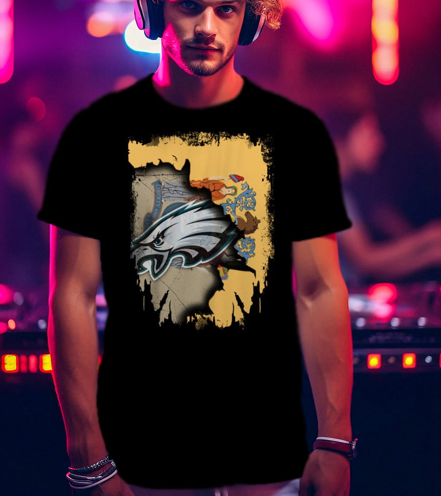 New Jersey And Philadelphia Eagles Unity T-Shirt