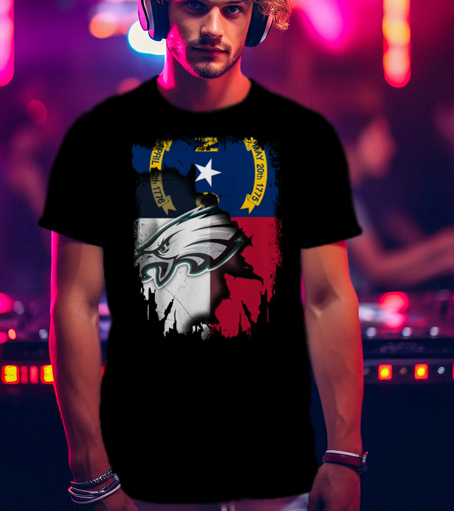 Together North Carolina Eagles Flag Fusion T-Shirt