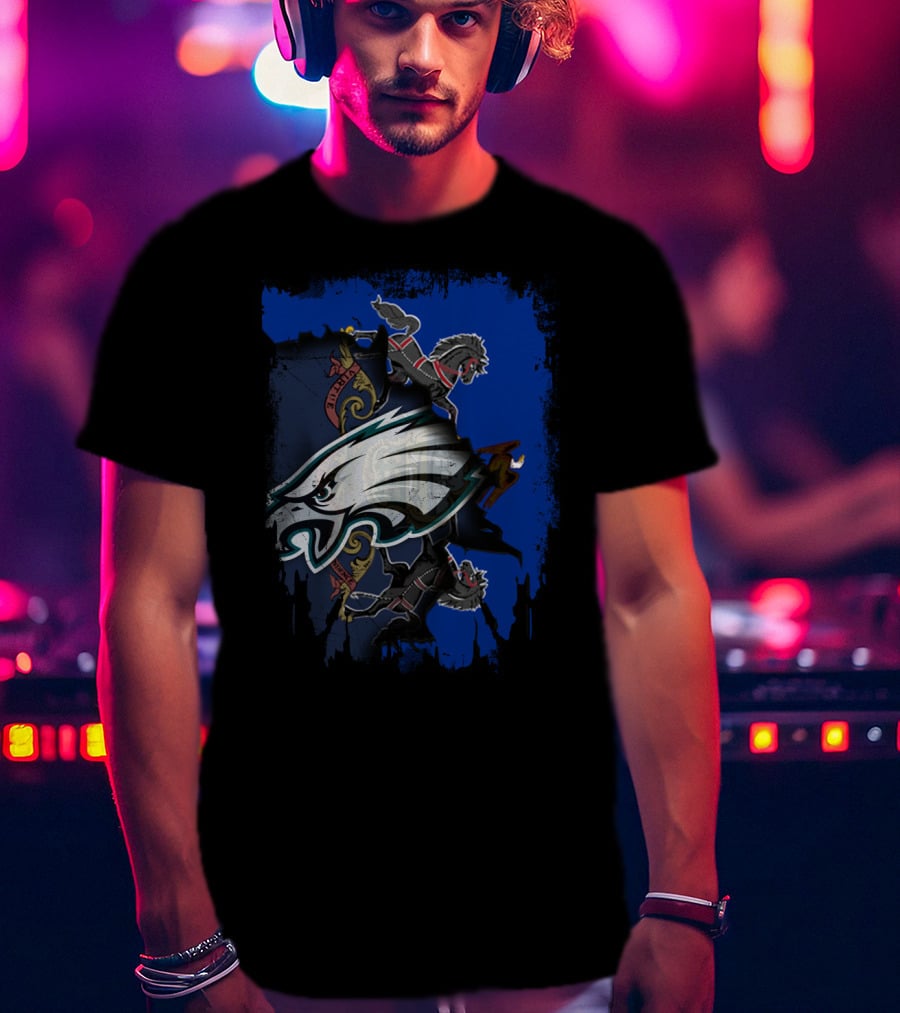 Pennsylvania Eagles United With State Crest T-Shirt