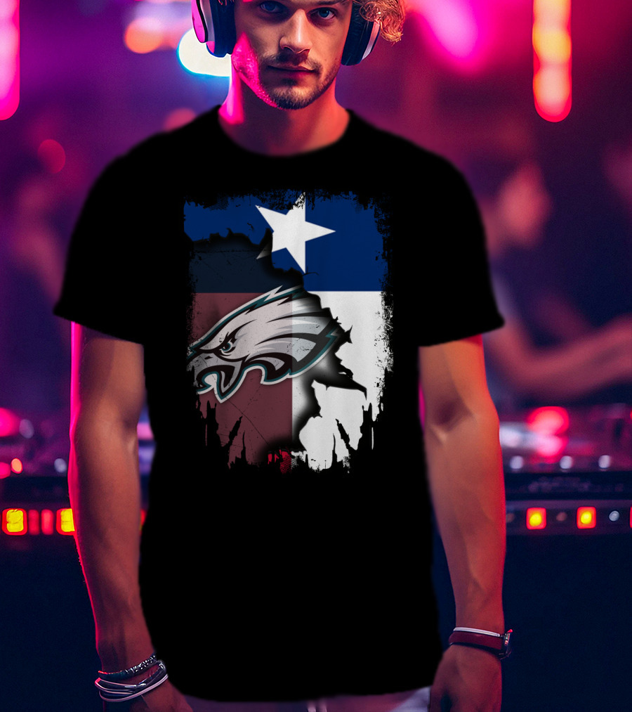 Together Texas Philadelphia Eagles Lone Star Pride T-Shirt