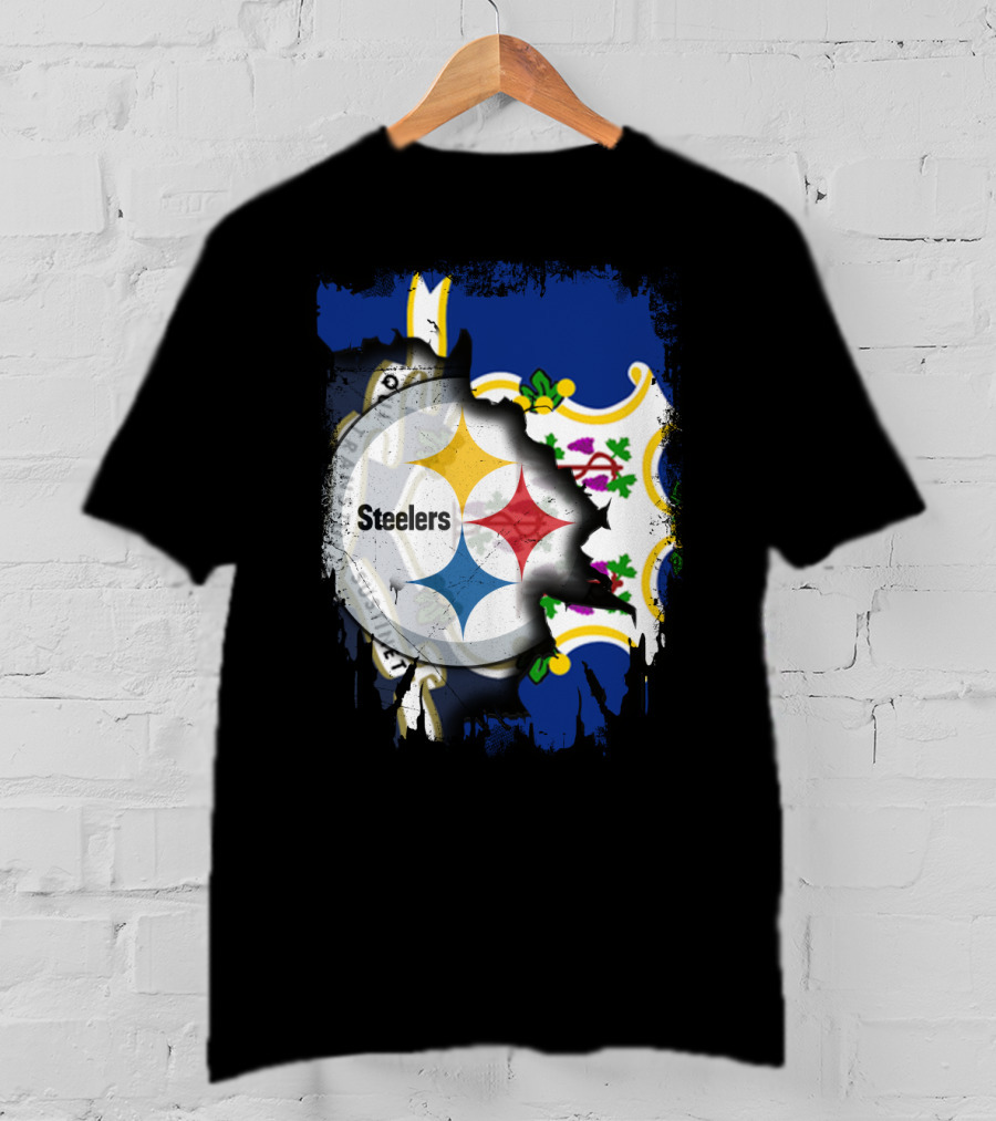 Connecticut Pride With Steelers Spirit T-Shirt