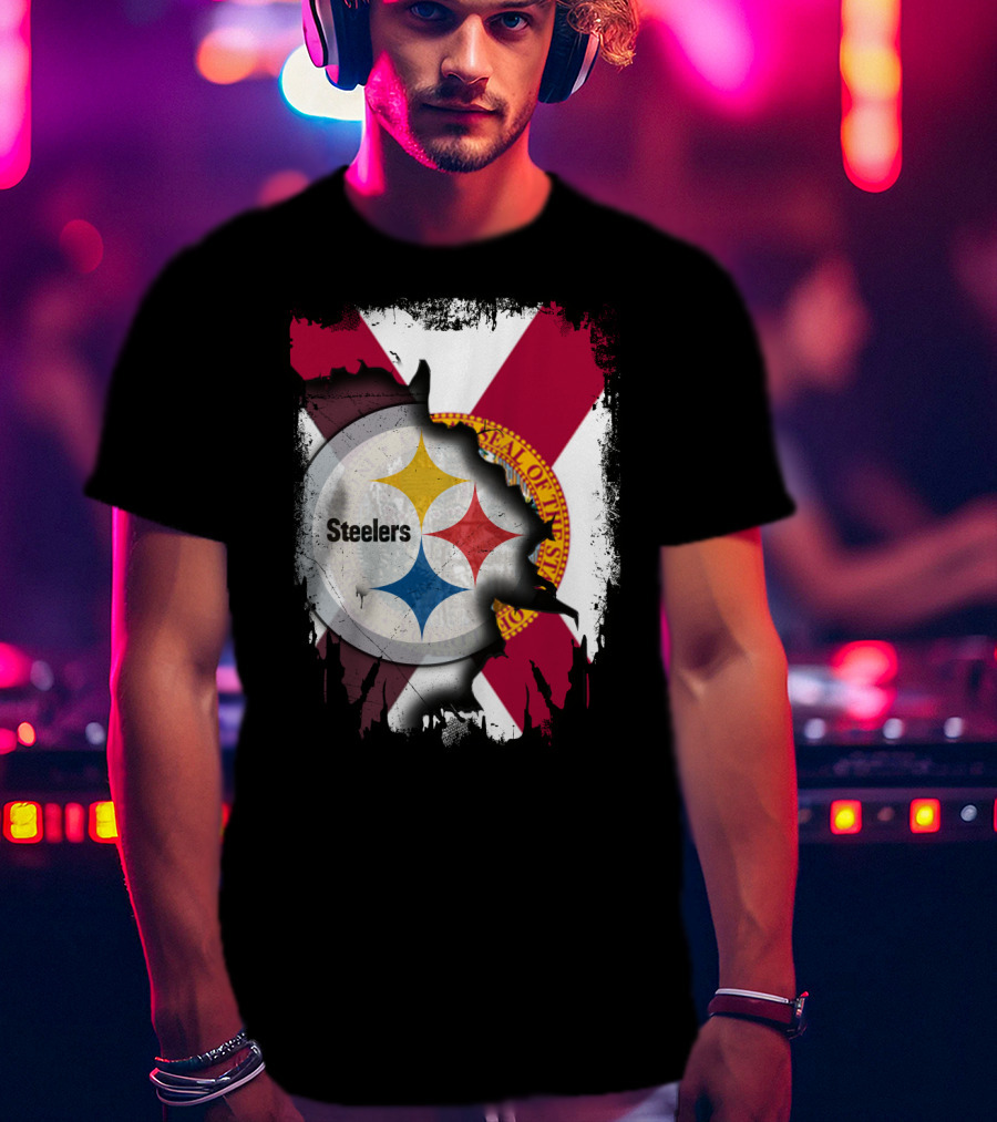 Steelers Florida State Pride Burst Emblem T-Shirt