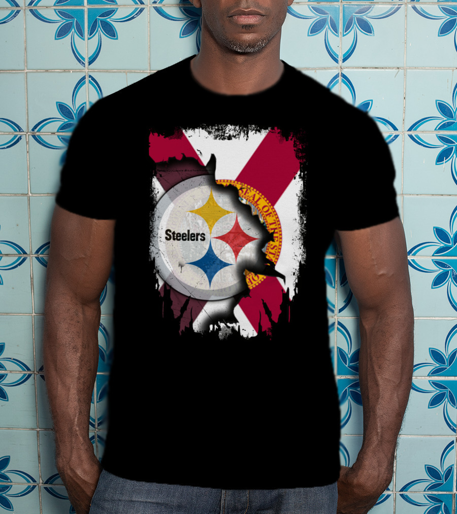 Steelers Florida State Pride Burst Emblem T-Shirt