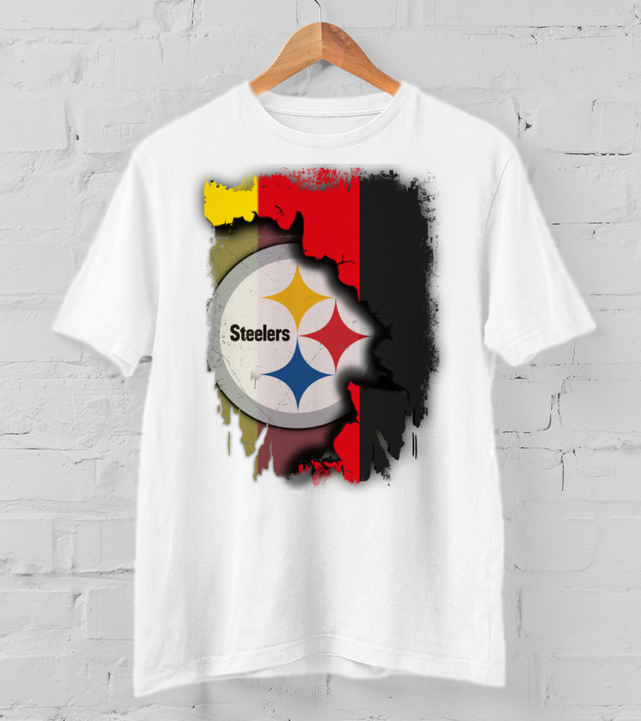 Germany Steelers Fusion With Flag And Logo Elements T-Shirt