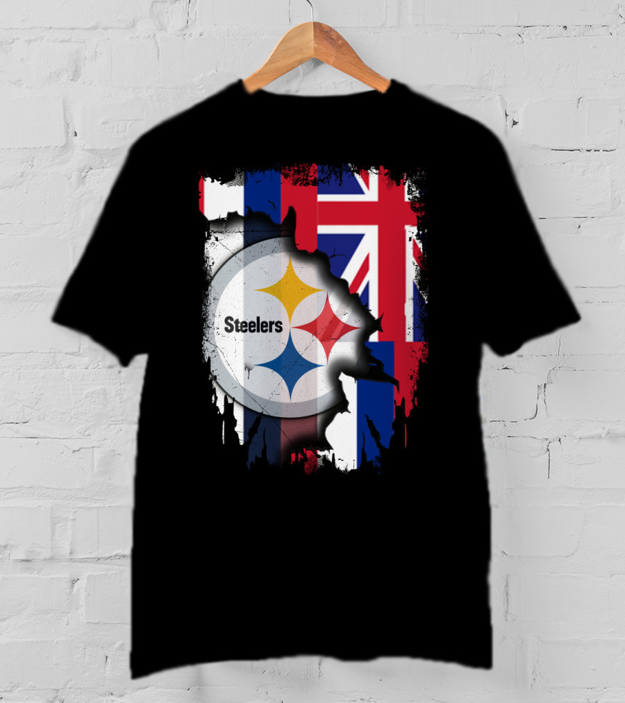 Hawaii Flag Backdrop With Steelers T-Shirt