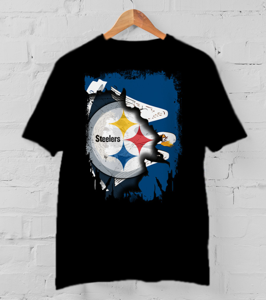 Steelers With Louisiana Spirit Eagles T-Shirt