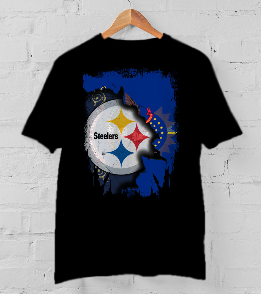 North Dakota And Steelers Fan Unity T-Shirt