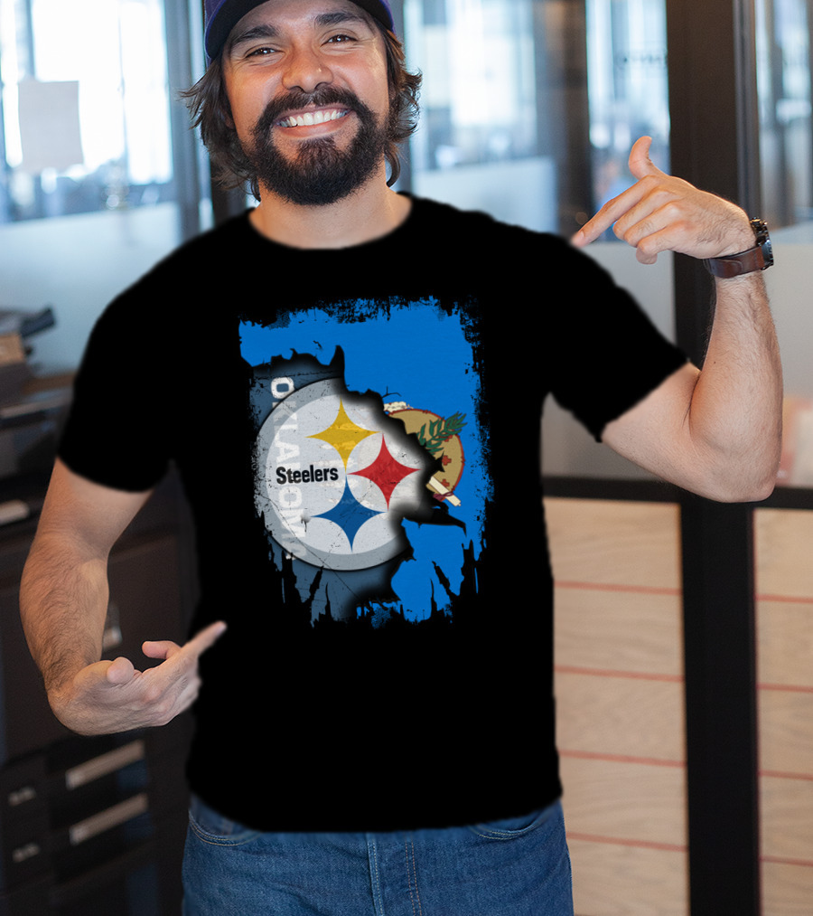 Steelers Oklahoma Pride Flag Fusion T-Shirt