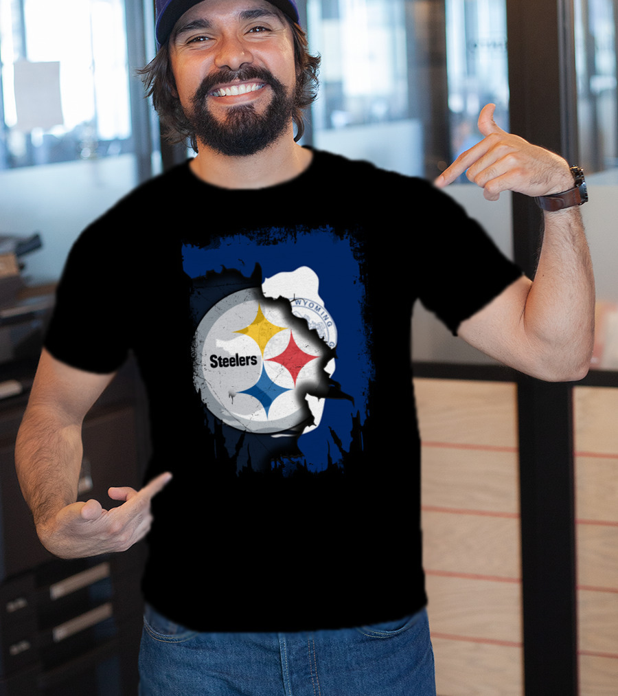 Steelers And Wyoming Union T-Shirt