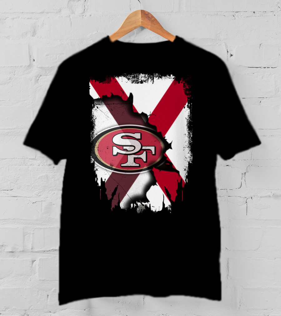 Alabama State Pride Meets 49ers Football Passion T-Shirt