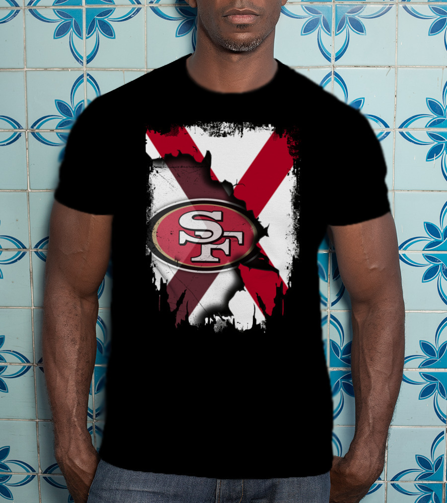 Alabama State Pride Meets 49ers Football Passion T-Shirt
