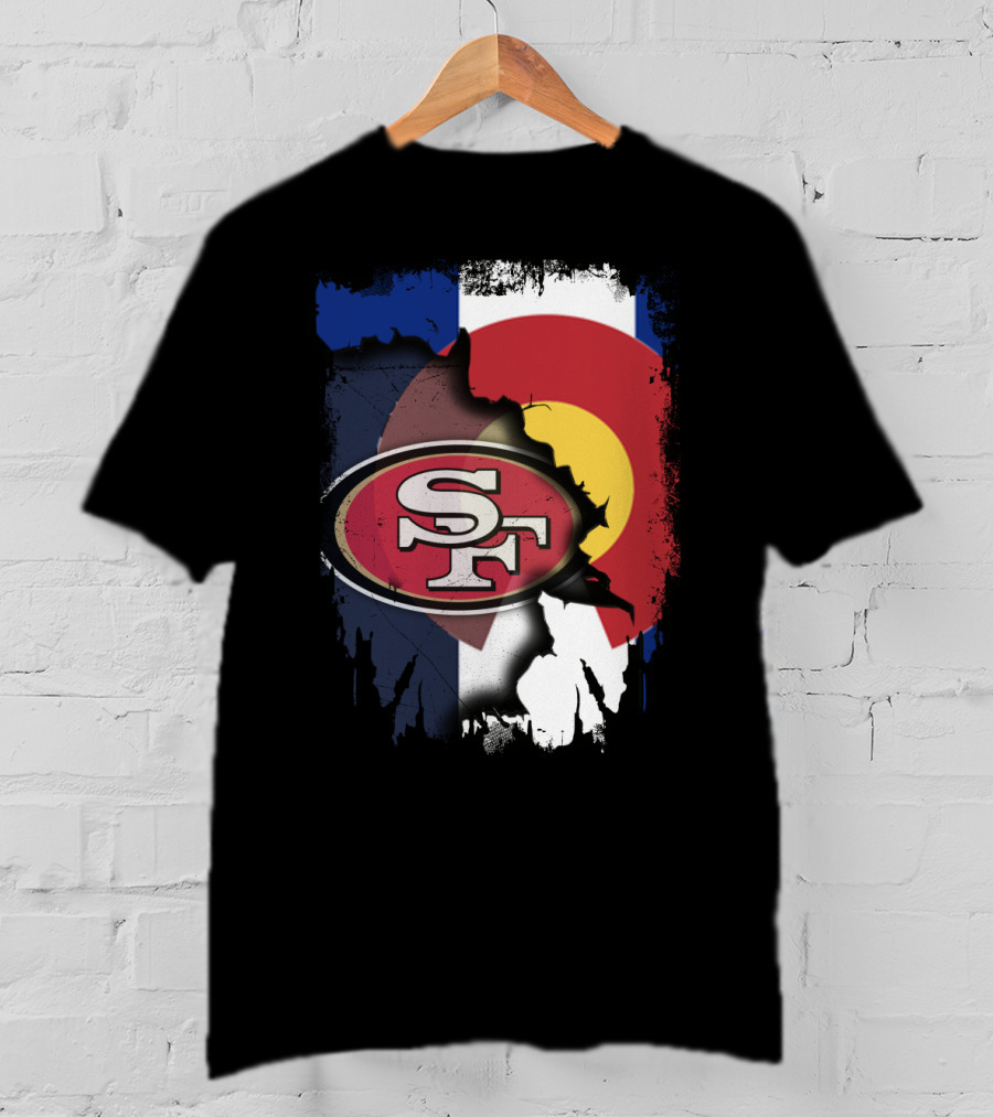 Colorado Flag With San Francisco 49ers T-Shirt