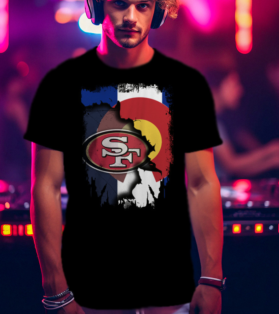 Colorado Flag With San Francisco 49ers T-Shirt