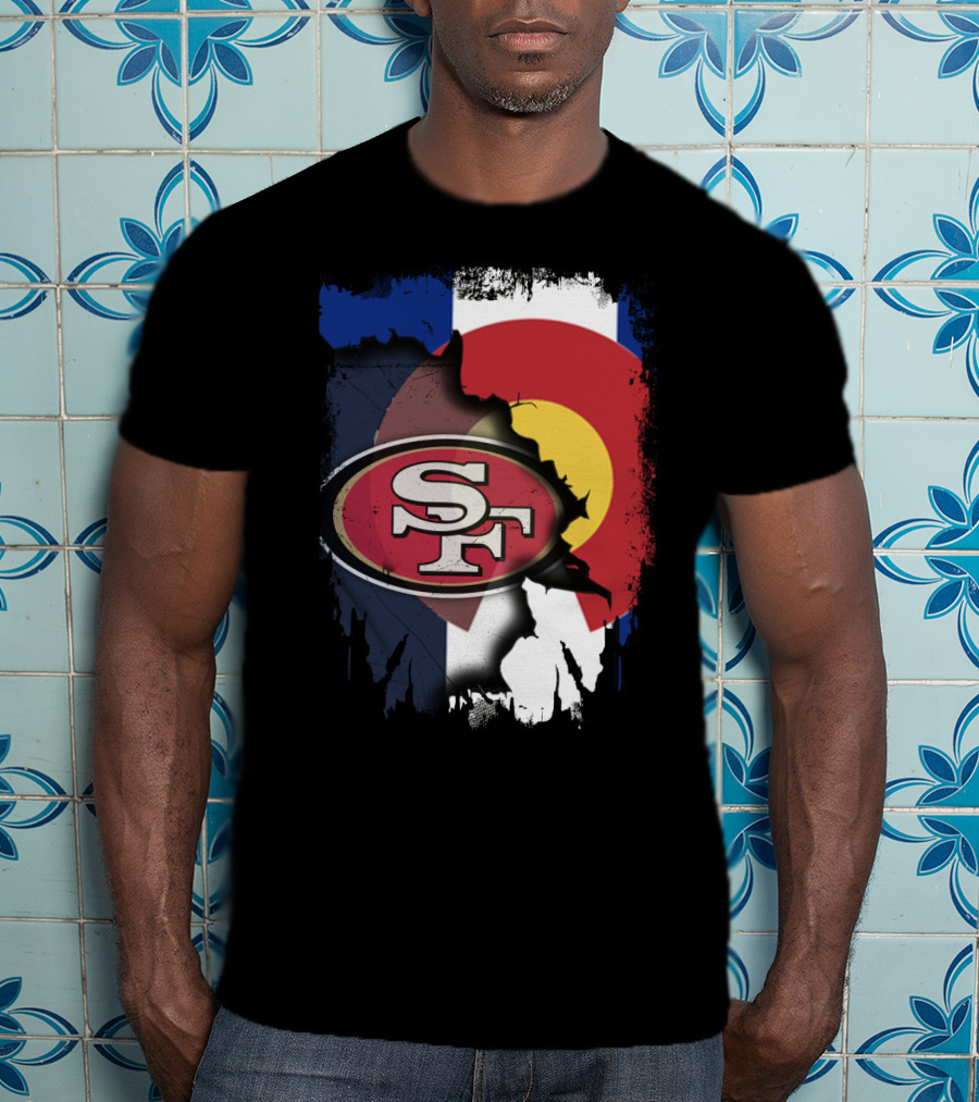 Colorado Flag With San Francisco 49ers T-Shirt