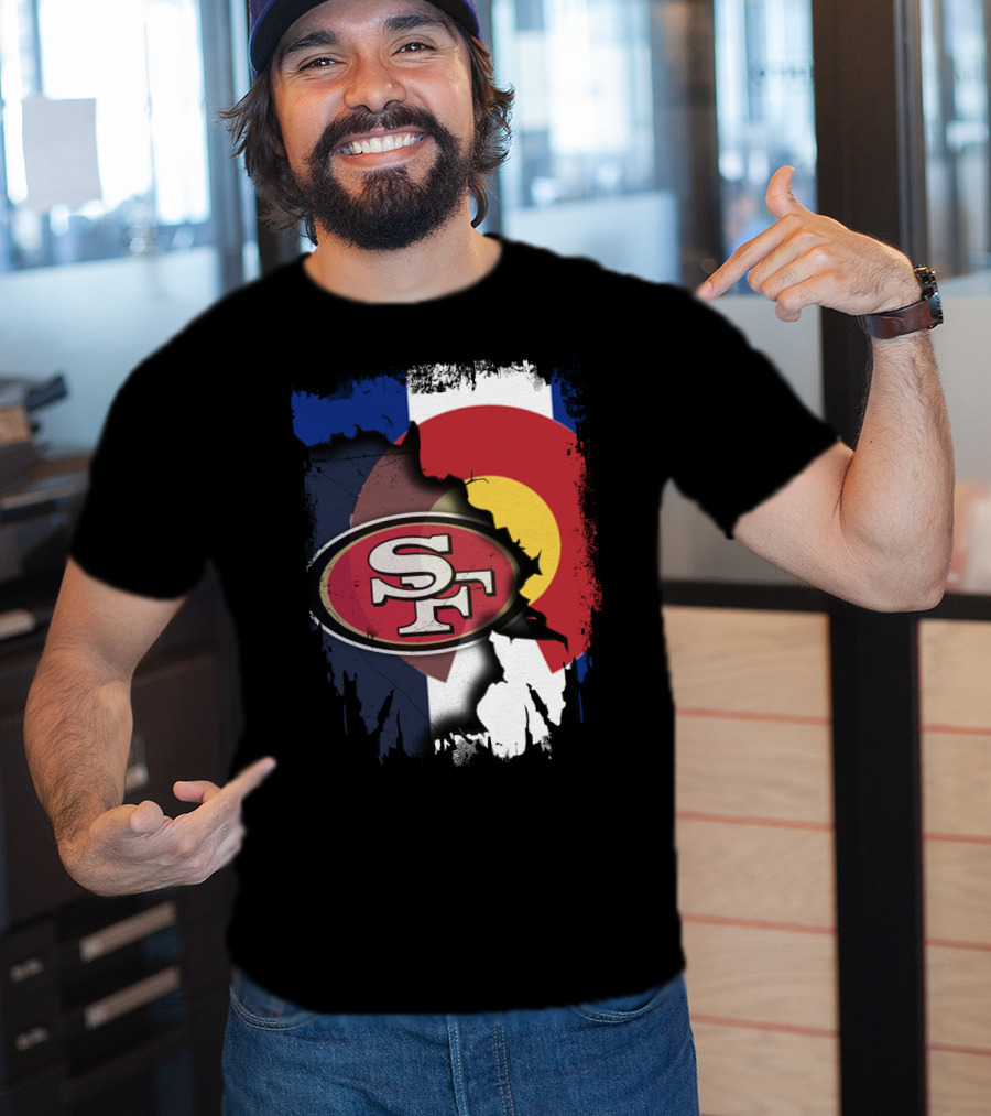 Colorado Flag With San Francisco 49ers T-Shirt