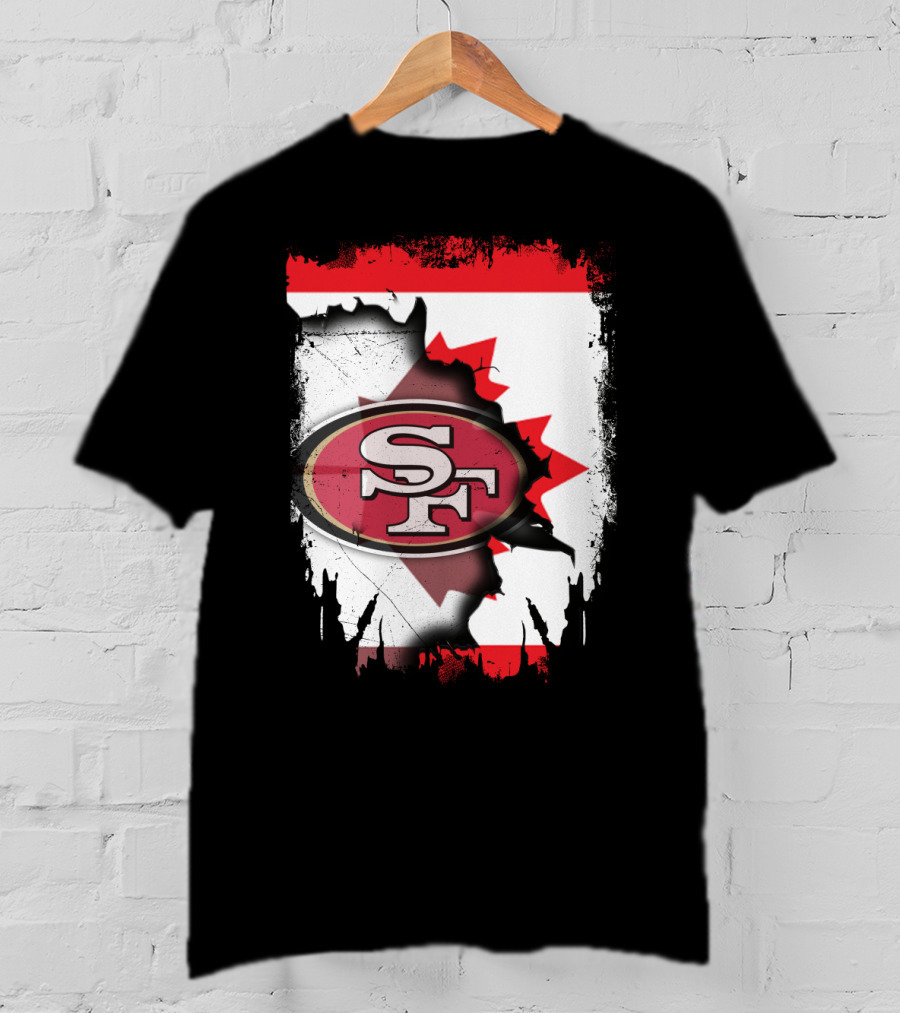 Together Canada SF 49ers Map Symbol Flag T-Shirt