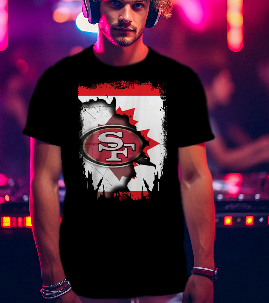 Together Canada SF 49ers Map Symbol Flag T-Shirt
