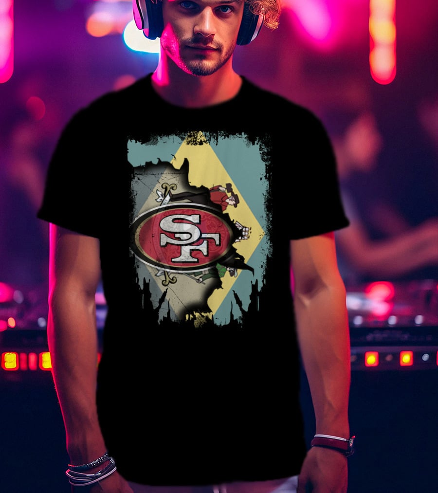 Delaware Unity With San Francisco 49ers Logo Integration T-Shirt