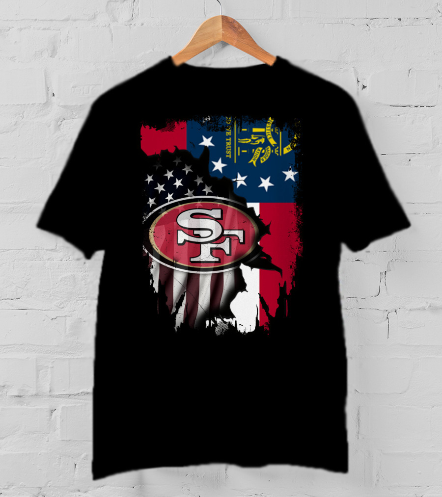 Together Georgia American Flag 49ers SF T-Shirt