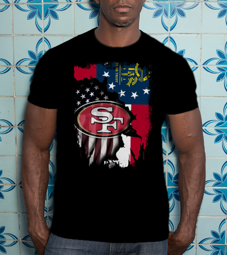 Together Georgia American Flag 49ers SF T-Shirt