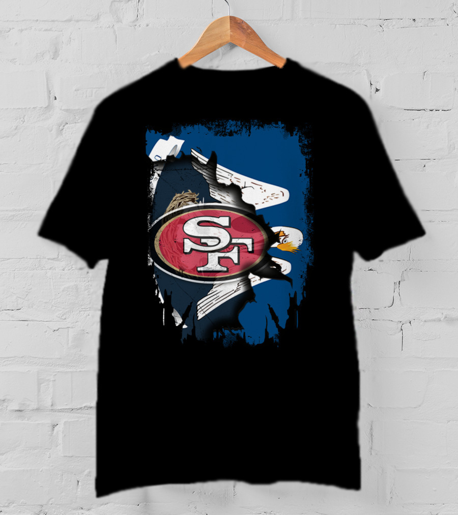 Together Louisiana SF With 49ers Eagle T-Shirt