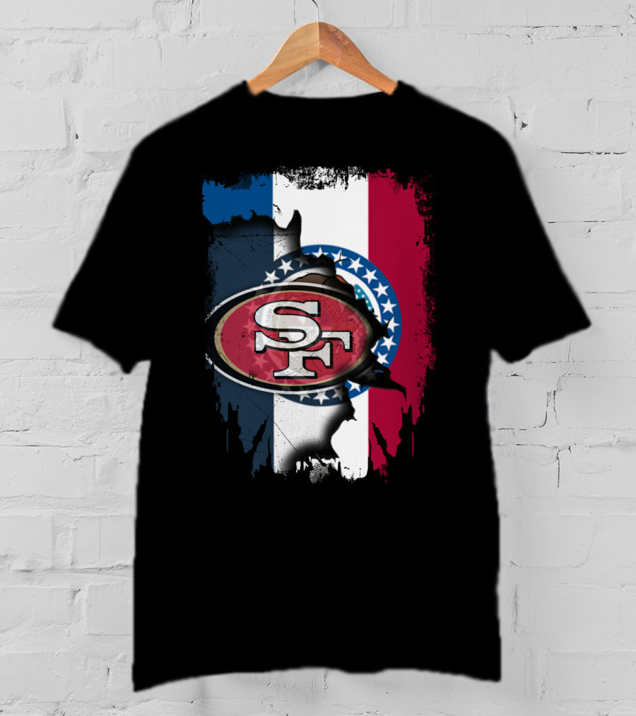 Missouri Pride With 49ers Logo And Flag Colors Unity T-Shirt