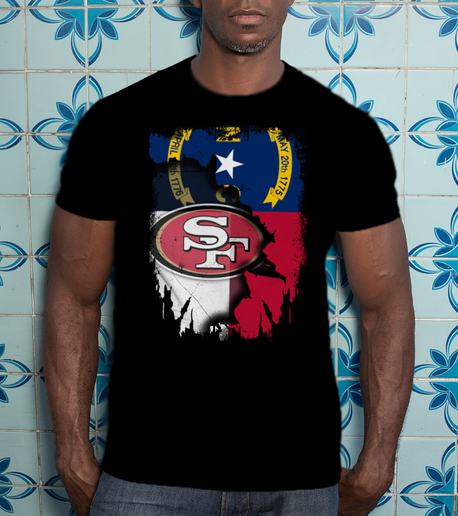 North Carolina Flag With SF 49ers T-Shirt