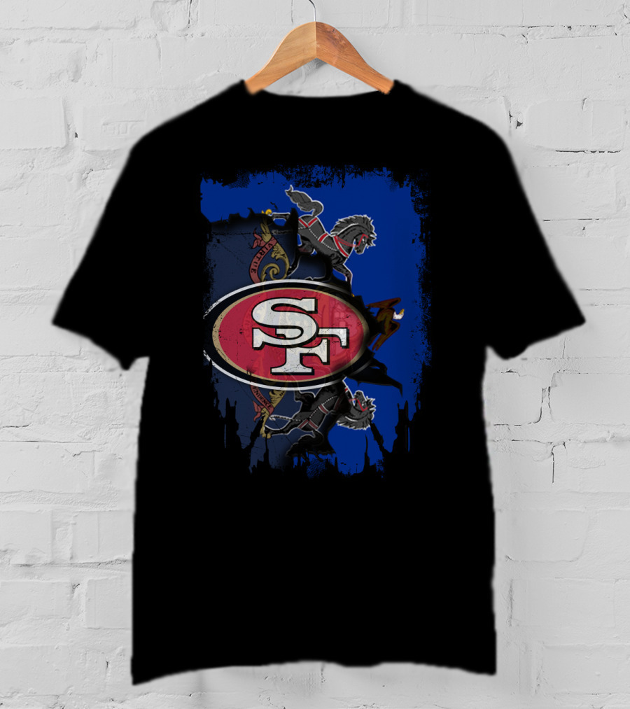 Together Pennsylvania With 49ers SF Crest And Horse Emblem T-Shirt