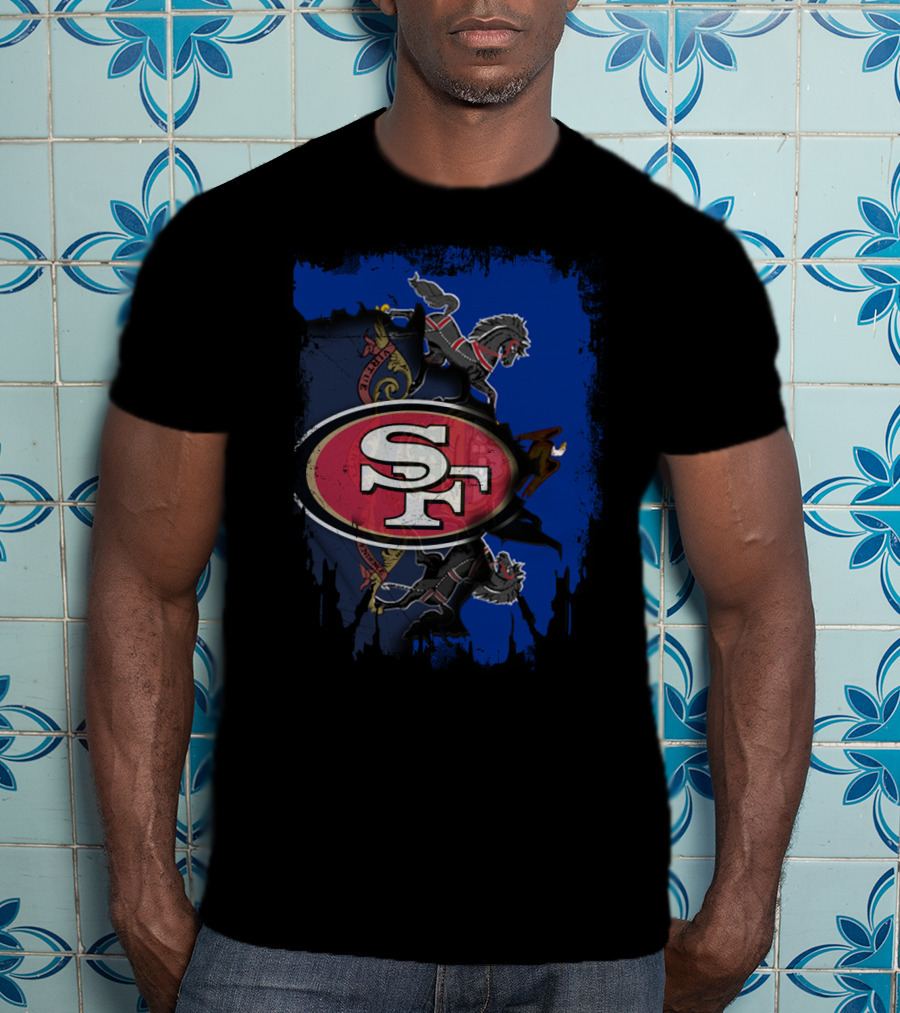 Together Pennsylvania With 49ers SF Crest And Horse Emblem T-Shirt