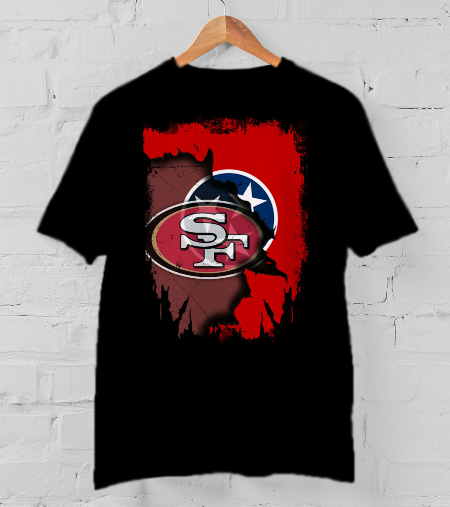 Together Tennessee San Francisco 49ers State Flag Fusion T-Shirt