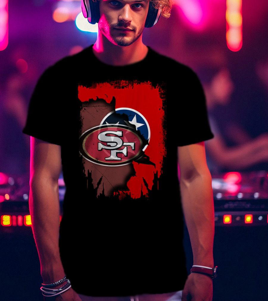 Together Tennessee San Francisco 49ers State Flag Fusion T-Shirt