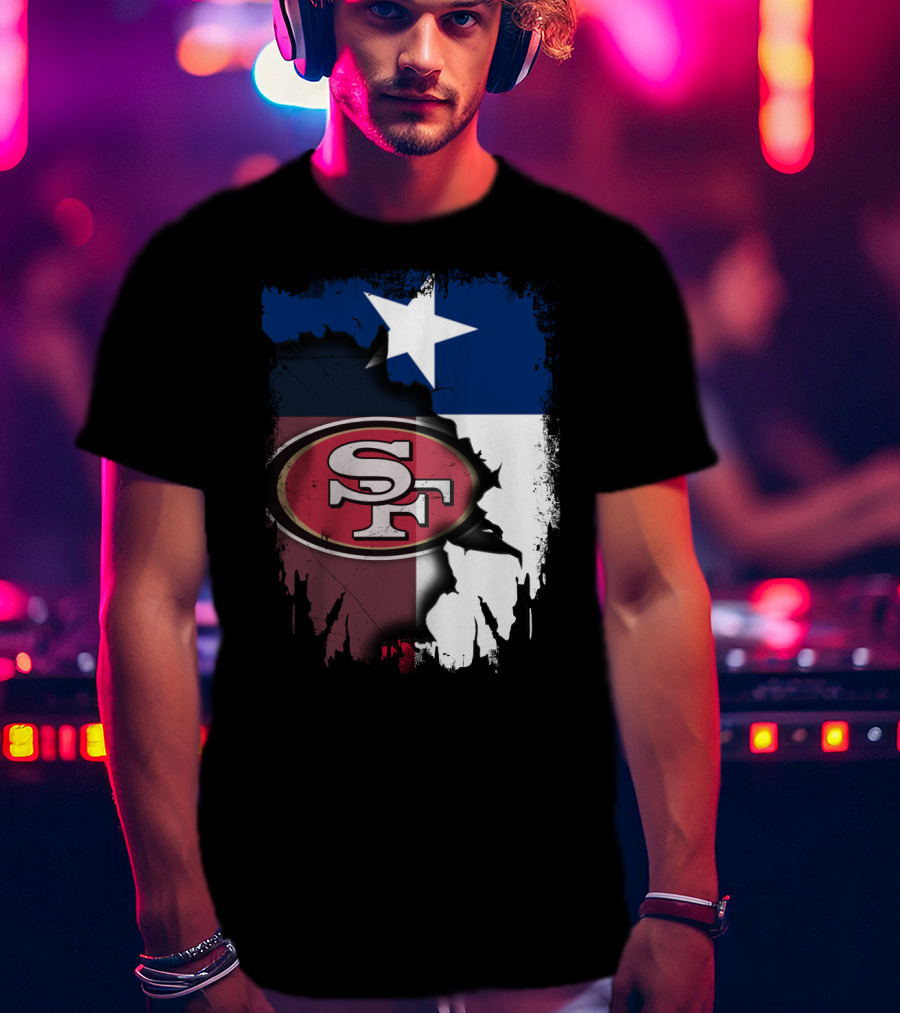 Texas And San Francisco 49ers United Emblem T-Shirt