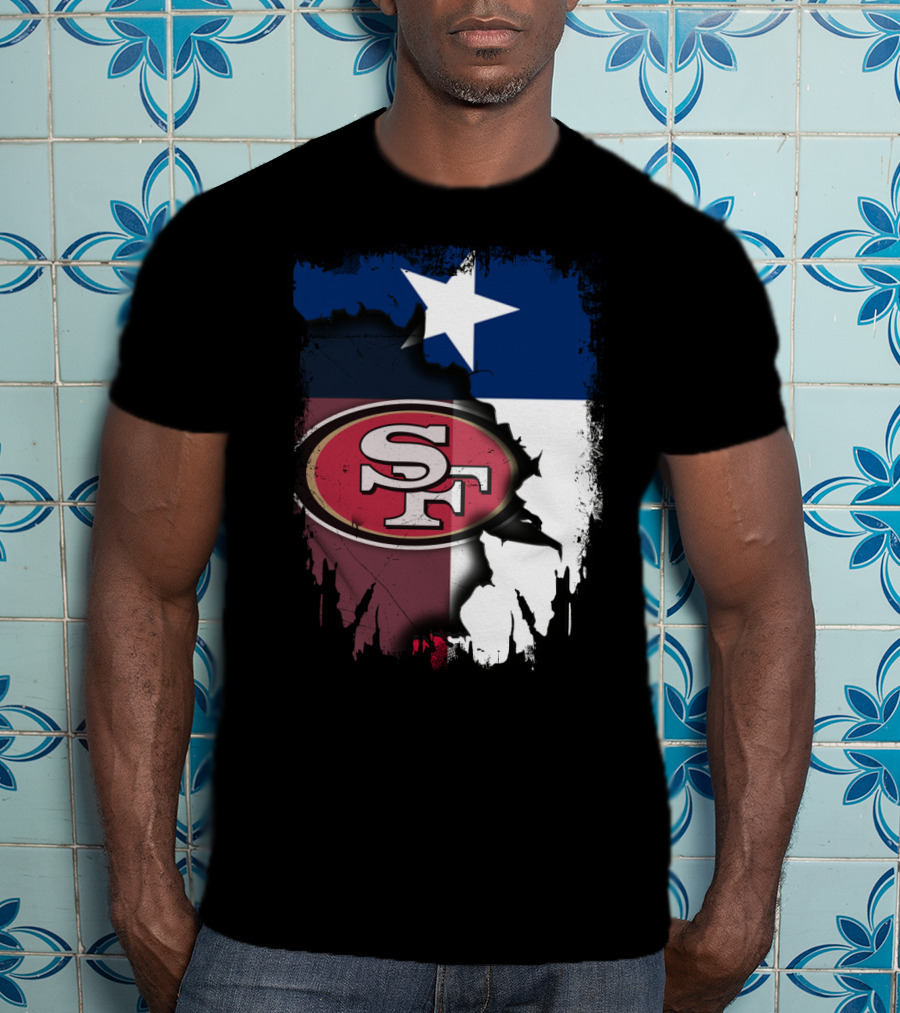 Texas And San Francisco 49ers United Emblem T-Shirt